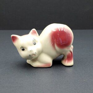 Cat Pen Pencil Holder Ceramic Kitten Pen Pencil Brush Flower Holder